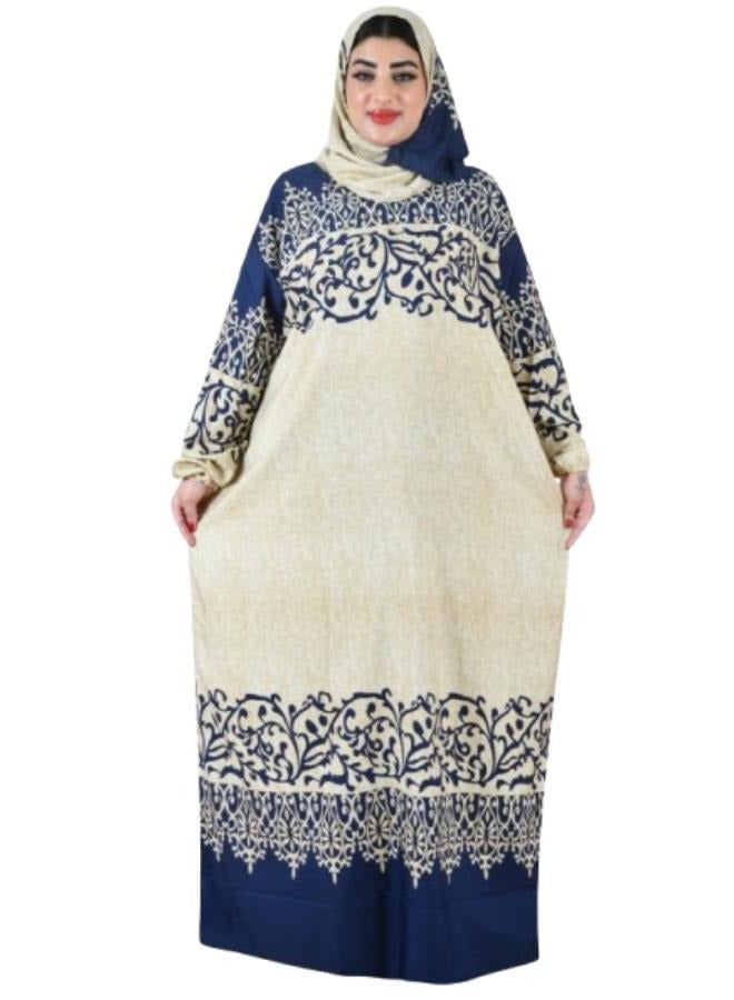 Multi-colored cotton one-size drape 