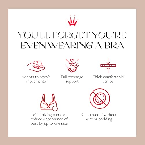 Triumph Essential Minimizer Bra for Women - Full-Coverage Underwire Bra, Natural Shaping - Black, 38D - Image 4