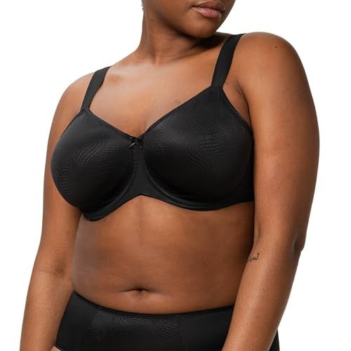 Triumph Essential Minimizer Bra for Women - Full-Coverage Underwire Bra, Natural Shaping - Black, 38D - Image 1