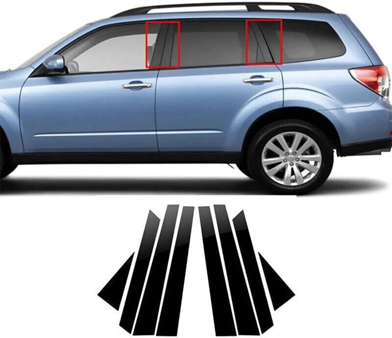 DEMULAX 8Pcs Car Window Pillar Posts Door Trims Cover Sticker - Image 3