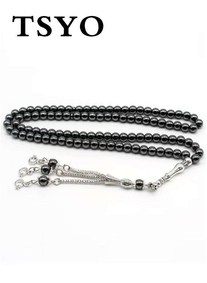 TSYO Muslim prayer bead pillar, made of natural stone material, with a diameter of 6MM99 beads - Image 1