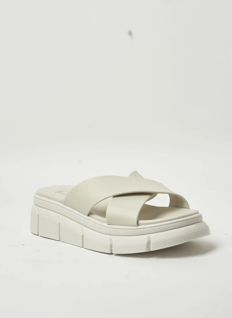 MOLECA MOLECA EVA for Ladies – OFF WHITE EVA with Slip On | Comfortable PU Upper & TPR Sole