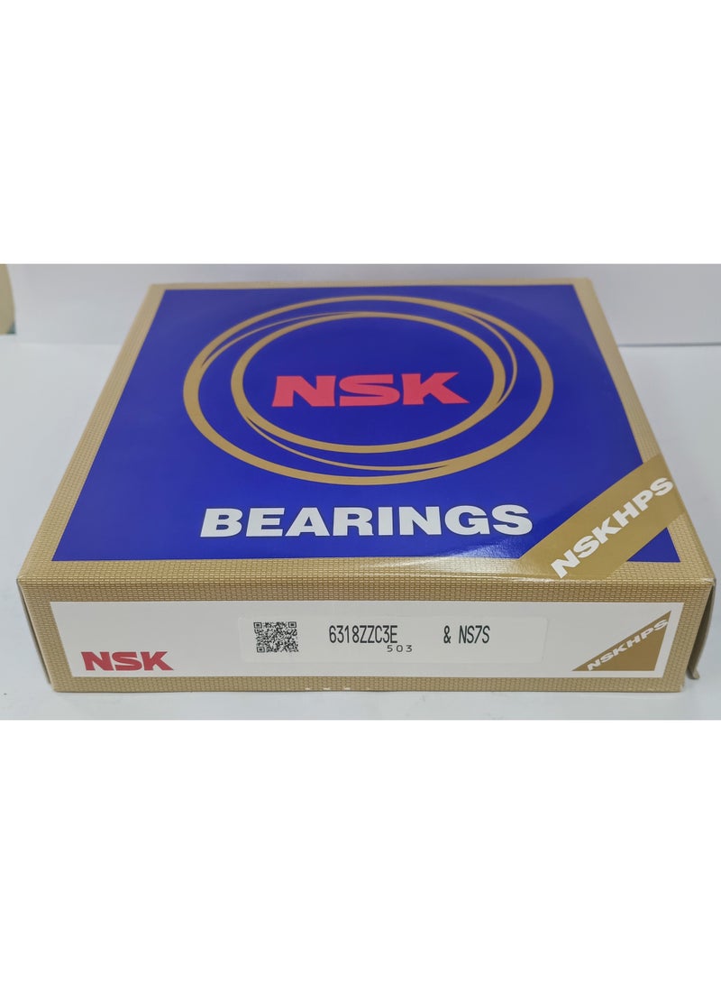 NSK رمان بلي NSK 6318ZZC3E - محكم الغلق بمعدن من الجهتين - مقاس 90x190x43 ملم - أصلي صنع في اليابان - Image 1