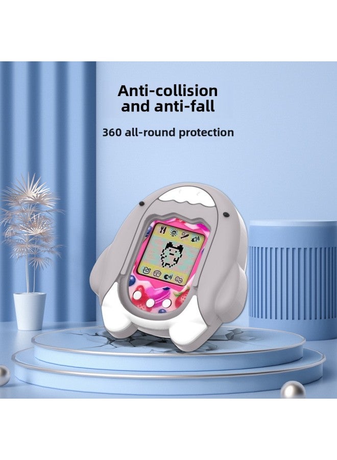Suitable For Tuo Ma Ge Zi Tamagotchi Original Yuan Zu Machine Electronic Game Machine Silicone Protective Cover-Product Color:C1501 Shark - Image 3