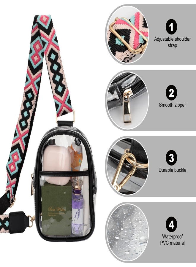 Bnapott Clear Bag for Stadium Events, Small Lightweight Crossbody Sling Bag, Fanny Pack for Women & Men, Sport Concert Approved Purse - Image 5