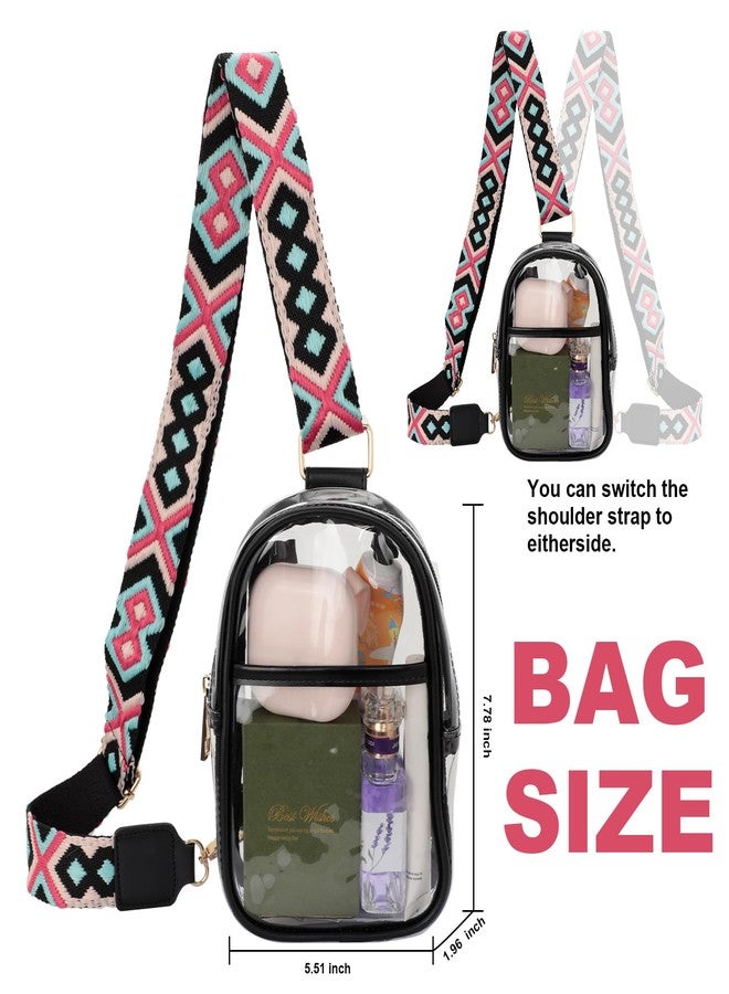 Bnapott Clear Bag for Stadium Events, Small Lightweight Crossbody Sling Bag, Fanny Pack for Women & Men, Sport Concert Approved Purse - Image 3