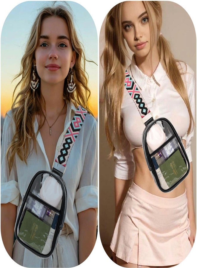 Bnapott Clear Bag for Stadium Events, Small Lightweight Crossbody Sling Bag, Fanny Pack for Women & Men, Sport Concert Approved Purse - Image 2