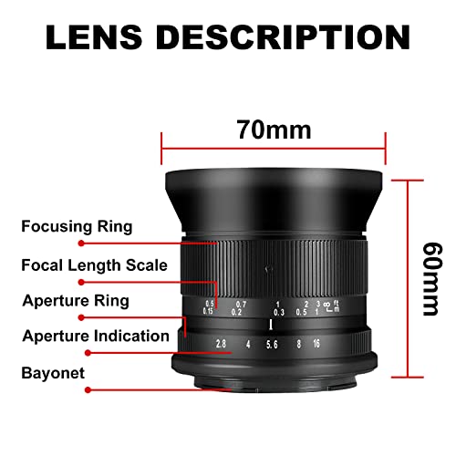 7Artisans 12mm F2.8 Mark Ⅱ Ultra Wide Angle APS-C Manual Focus Prime lens compatible for Olympus and Panasonic MFT M4/3 Mount Mirrorless Cameras - Image 4