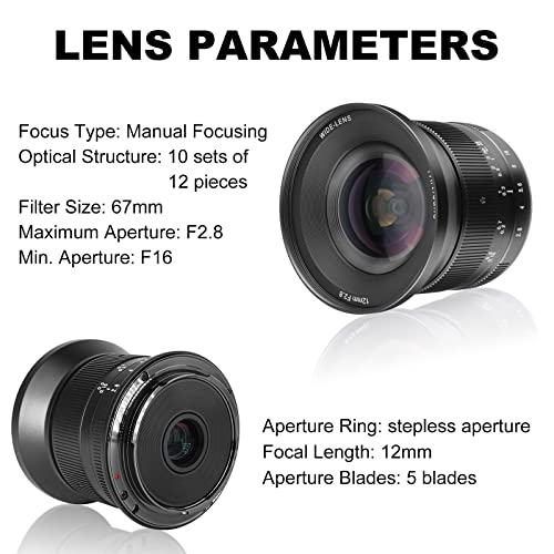7Artisans 12mm F2.8 Mark Ⅱ Ultra Wide Angle APS-C Manual Focus Prime lens compatible for Olympus and Panasonic MFT M4/3 Mount Mirrorless Cameras - Image 3
