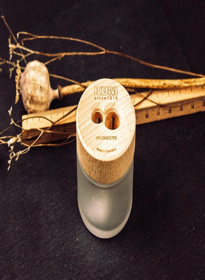 KUM Waldmeister Double Sharpener with Glass Container, Sustainable, Made of Wood, for Thick and Thin Pencils - Image 3