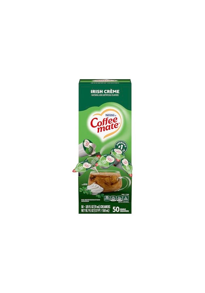 Coffee Mate Nestle Coffee mate Liquid Coffee Creamer Singles Irish Crme 50 Ct Box - Image 1