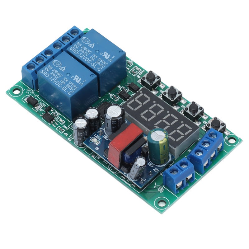 songle AC 220V 2-Channel Delay Relay Module 32 Functions Adjustable 0.01 Second to 999 Minutes - Equipment Control for Solenoid Valves Motors Light Strips - Image 4