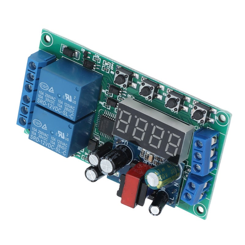 songle AC 220V 2-Channel Delay Relay Module 32 Functions Adjustable 0.01 Second to 999 Minutes - Equipment Control for Solenoid Valves Motors Light Strips - Image 1