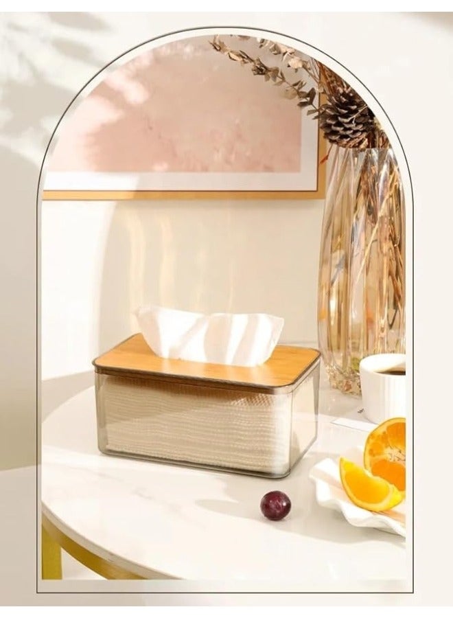 Facial Tissue Box with Bamboo Lid 23*13*10cm (Honey) - Image 3
