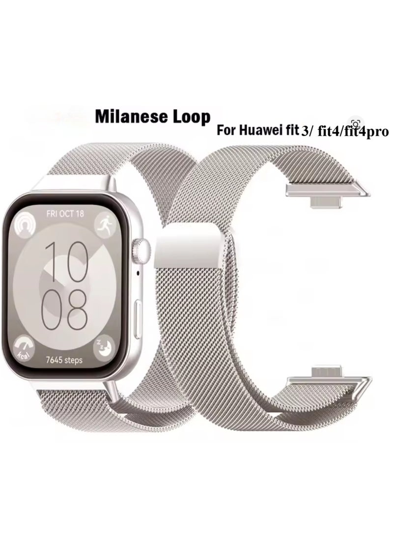 keloray Milanese Loop Band For Huawei Watch FIT 3/Fit 4/Fit 4 Pro Strap smart Magnetic stainless steel correa for Huawei fit3 2024 NEWEST Accessories - Image 1