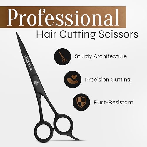 FACON Facón Hair Cutting Scissors - Professional Hair Scissors 6.5 Inch Razor Edge Barber Shears Salon Hair Cutting Shears - Japanese Stainless Steel - Precision Cutting Premium Shears for Men, Women & Kids - Image 2