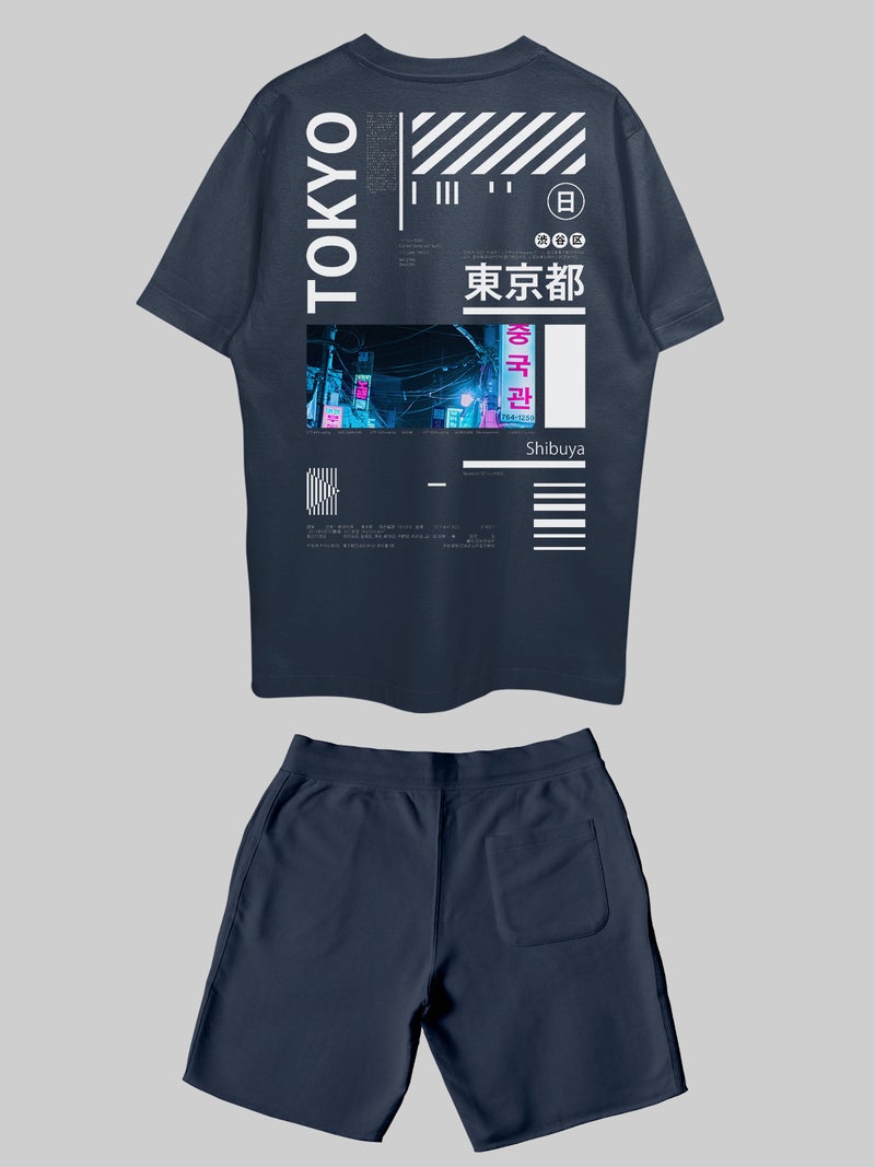 THREADCURRY Night in Tokyo Printed Co-ord Set for Men & Women - Image 2