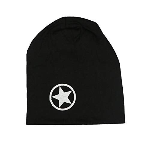 iSWEVEN Cotton Slouchy Beanie and Skull Cap for Summer, Winter, Autumn & Spring Season, Can be Used as a Helmet Cap Too - Free Size (7022A, Black) - Image 3