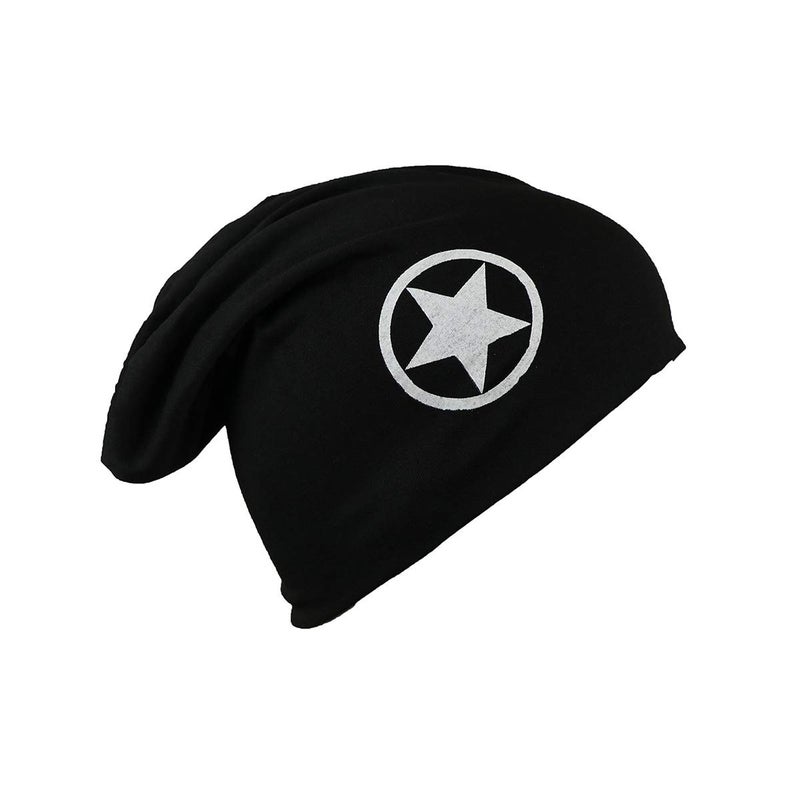 iSWEVEN Cotton Slouchy Beanie and Skull Cap for Summer, Winter, Autumn & Spring Season, Can be Used as a Helmet Cap Too - Free Size (7022A, Black) - Image 5