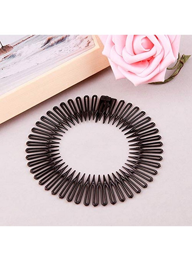 Guqqeuc Stretch Comb Headband For Women Flexible Circle Zig Zag Headbands For Girls Spiral Headband Holder For Womens Full Circular Combs Hairband For Broken Hair(6 Pcs 3 Colors） - Image 4