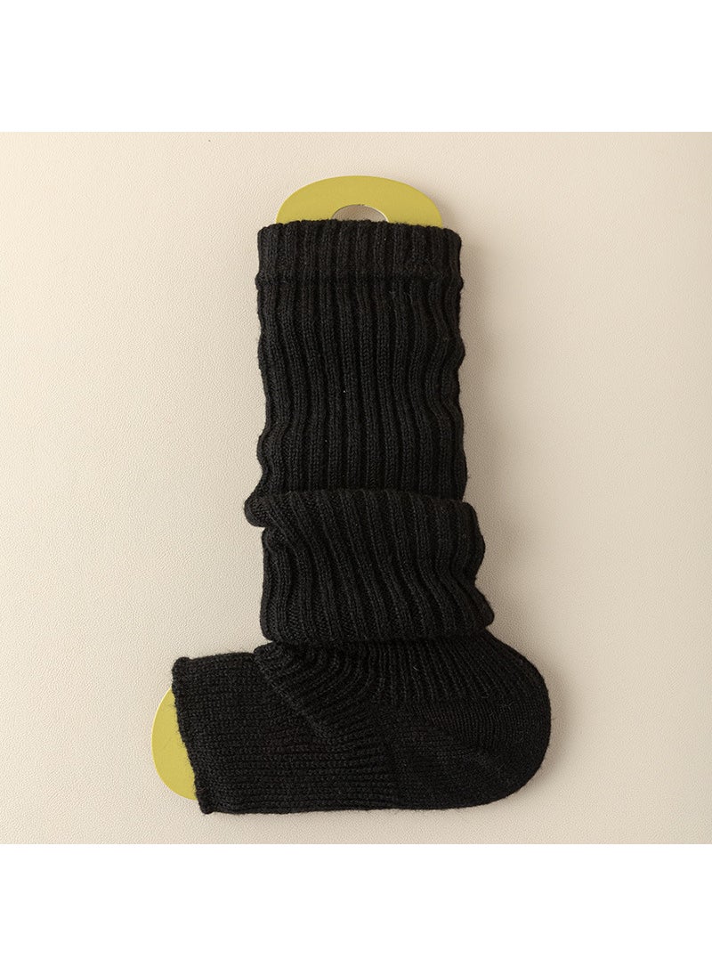 Generic - Y2K Knit Leg Warmers Womens Fuzzy Thigh High Winter Socks Light gray - Image 1