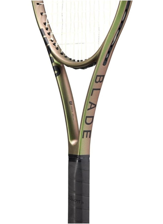 Wilson مضرب تنس ويلسون أدفانسد باللونين الأخضر والأسود Blade 104 V8.0 Frm 2  - Image 4