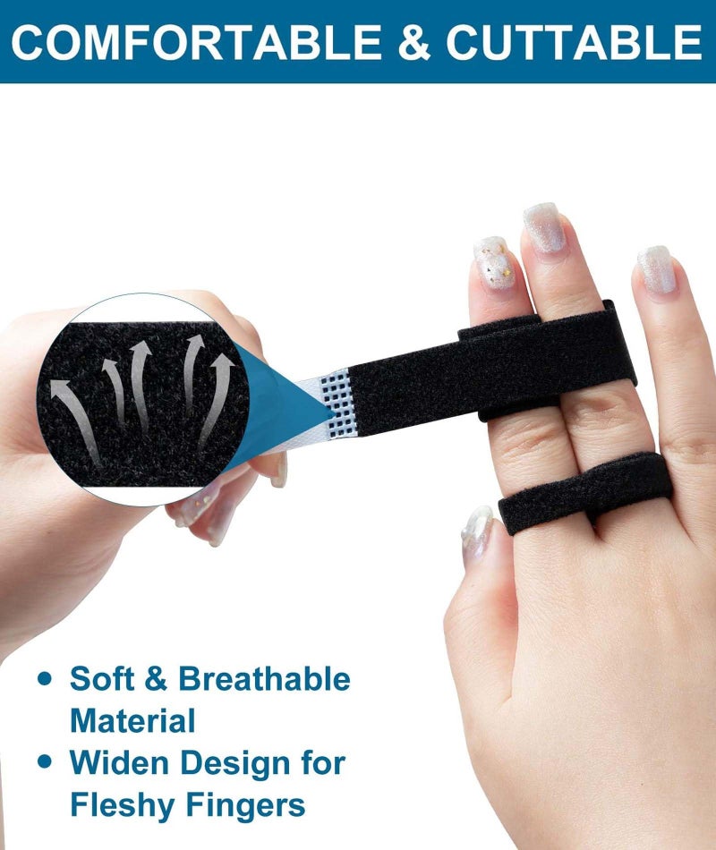 OXYGLOBE 5PCS Finger Splint, Finger Splint for Pain Relief Brace Straps Joint Dual Finger Support Basketball Player Volleyball Player Athletes Finger Corrector - Image 2