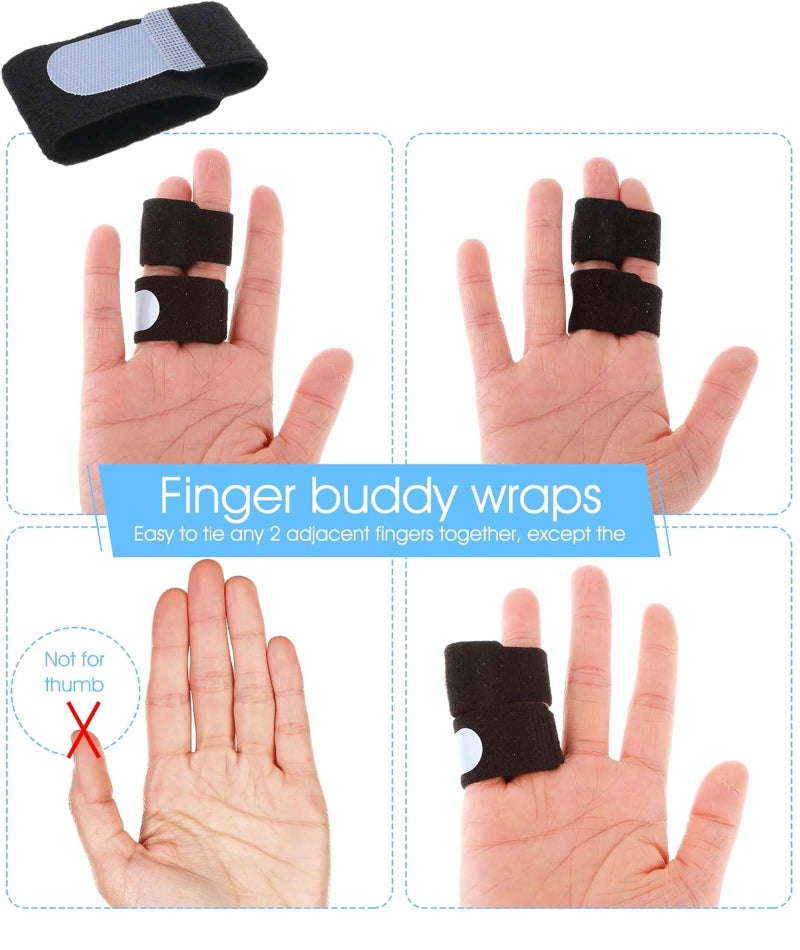 OXYGLOBE 5PCS Finger Splint, Finger Splint for Pain Relief Brace Straps Joint Dual Finger Support Basketball Player Volleyball Player Athletes Finger Corrector - Image 5