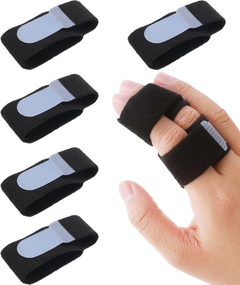 OXYGLOBE 5PCS Finger Splint, Finger Splint for Pain Relief Brace Straps Joint Dual Finger Support Basketball Player Volleyball Player Athletes Finger Corrector - Image 1