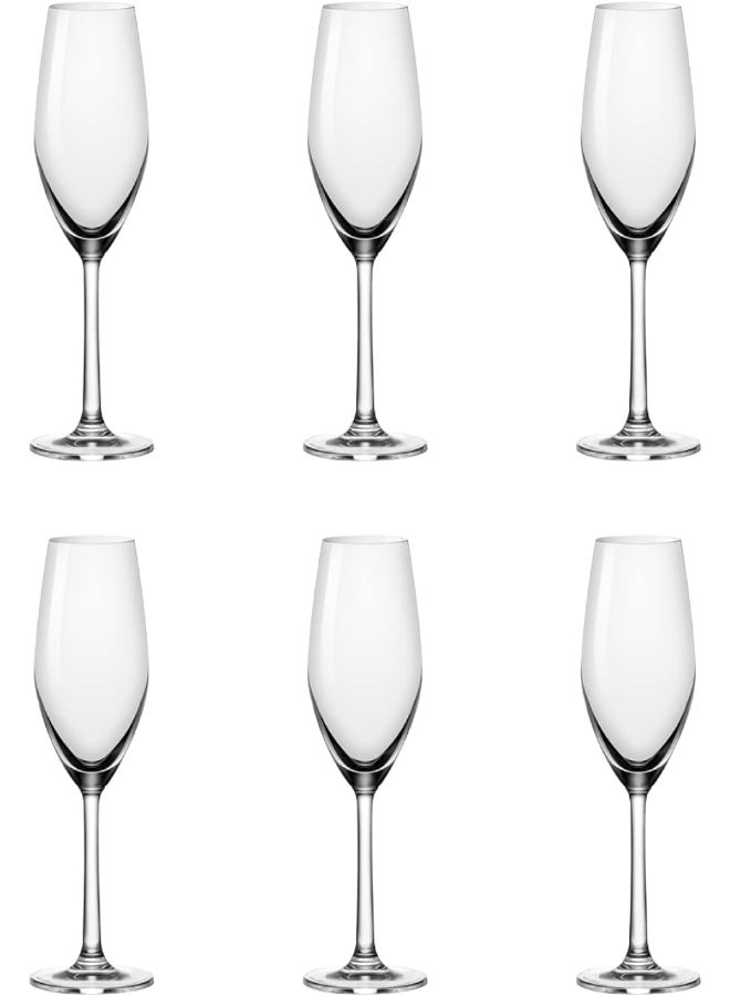 Ocean Ocean Sante Flute Champagne Glass, 210Ml, Set Of 6, Clear, 026F07, Champagne Flutes, Champagne Glasses, Sparkling Wine Flutes, Tulips Glasses, Couple Glass  - Image 2