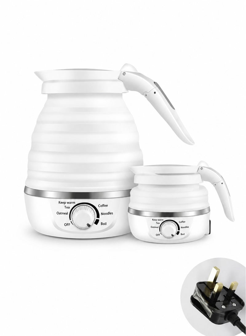 EXCLIFE 600mlFoldable Electric Travel Kettle, Portable Silicone Collapsible Water Boiler And Tea Pot For Camping, Lightweight Mini Electric Kettle With Detachable Power Cord For Easy Storage And Quick Boiling - Image 1