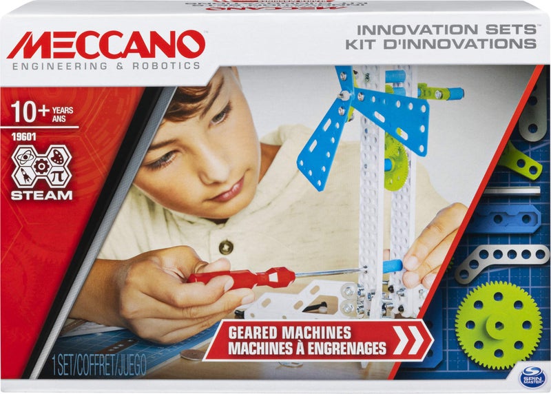 MECCANO, Geared Machines S.T.E.A.M. Building Kit with Moving Parts, for Ages 10 and Up - Image 1