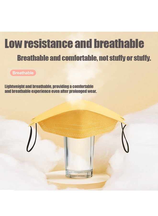 30 قطعة من أقنعة الوجه KN95 على شكل فم السمكة، أقنعة موراندي ملونة ثلاثية الأبعاد ذات مساحة كبيرة، أقنعة واقية مزدوجة الطبقات قابلة للتنفس للبالغين - Image 3