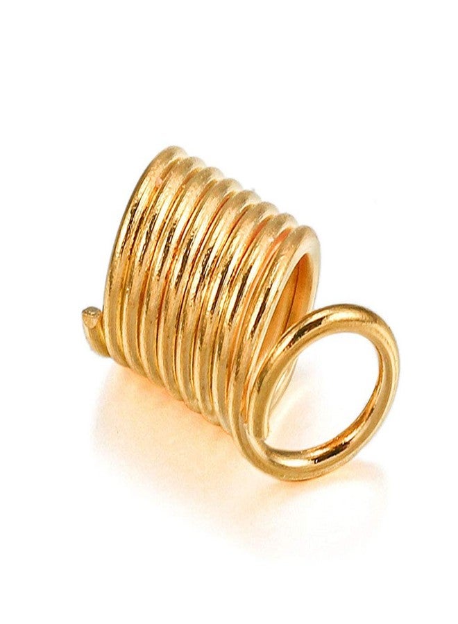 Teensery 400 Pcs Mixed Color Metal Tube Coil Cord Ends Caps Crimp Spring Fasteners Clasp for Necklace Bracelet Jewelry Making, 4 Sizes - Image 3