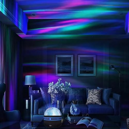 Gutsyluv 2 in 1 Northern Lights and Ocean Wave Projector, Light Projector with 14 Light Effects, RGB Colorful Night Light for Bedroom Home Decor Birthday Christmas Gifts - Image 2