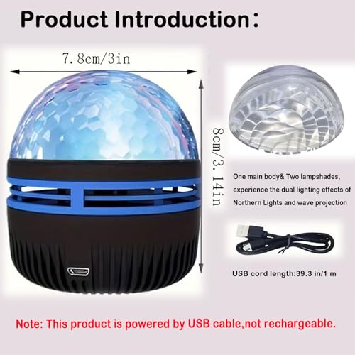 Gutsyluv 2 in 1 Northern Lights and Ocean Wave Projector, Light Projector with 14 Light Effects, RGB Colorful Night Light for Bedroom Home Decor Birthday Christmas Gifts - Image 3