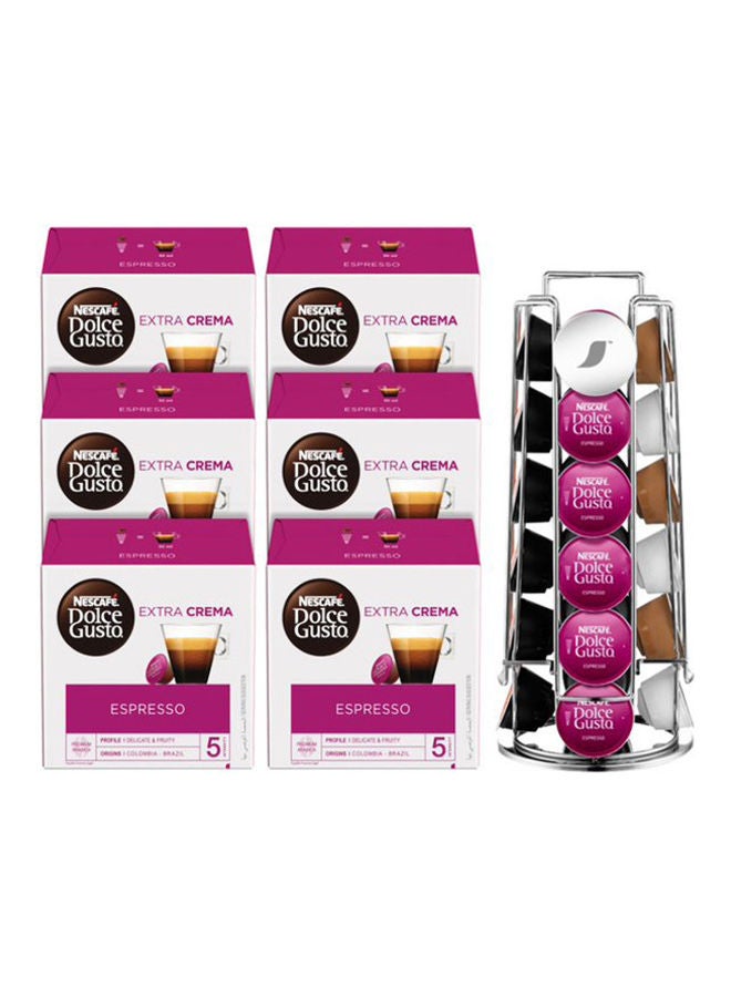 Dolce Gusto Espresso Coffee 96 Capsules With Holder 88ml Pack of 6