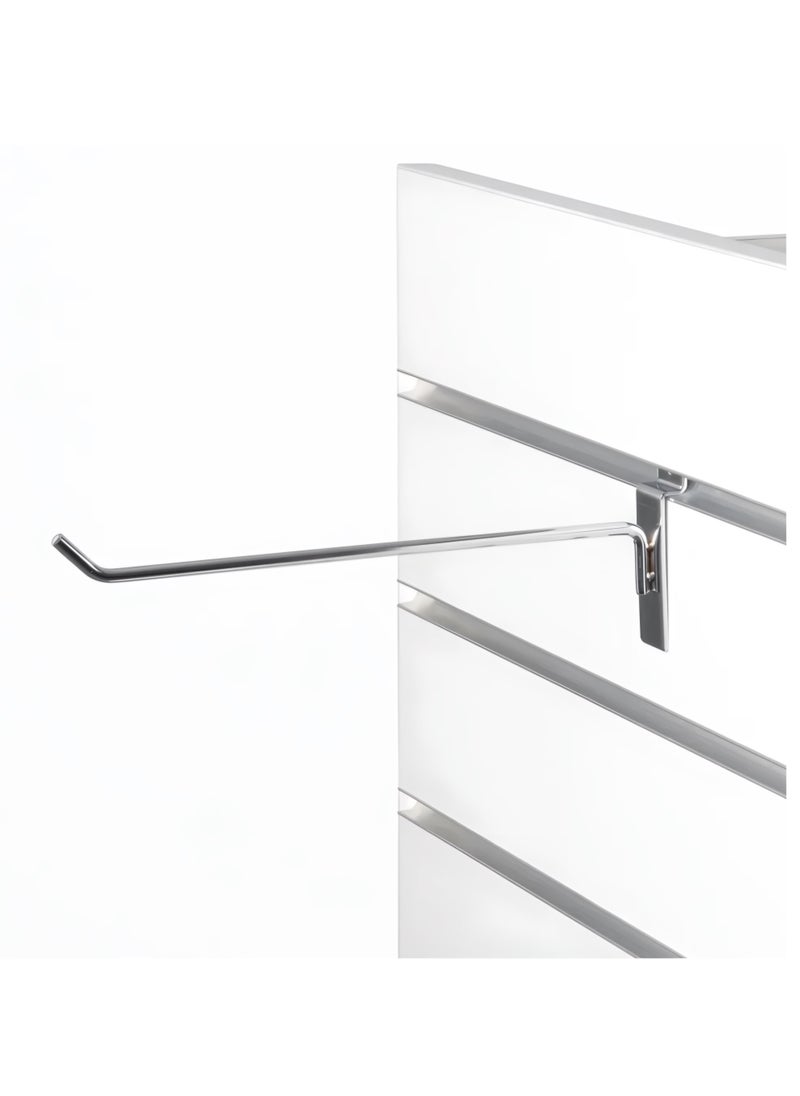 Metal Slatwall Hook Panel Display Hook Mesh Wall Hanger Pegboard Mount Slat Board Organizer for Shop Retail 25 cm - 10 PCS  - Image 2