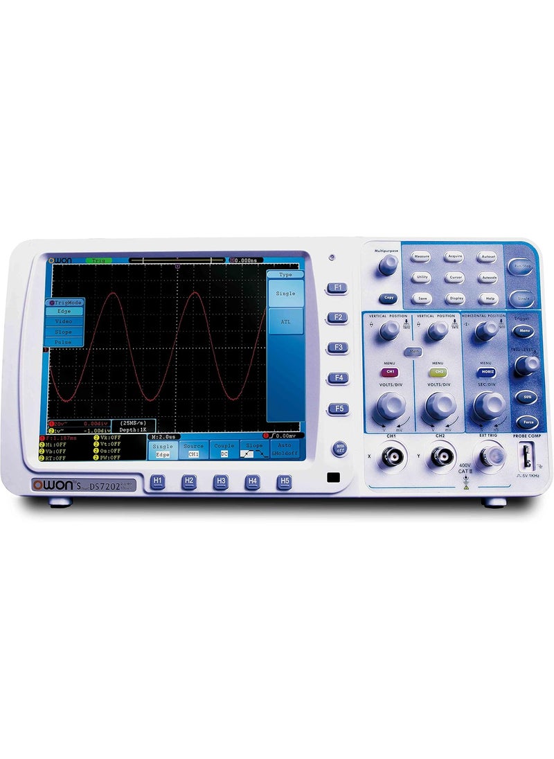 Owon Owon SDS7202 200MHz 1GSs Deep Memory Digital Storage Oscilloscope 21 Channel with VGA and LAN Interface  - Image 4