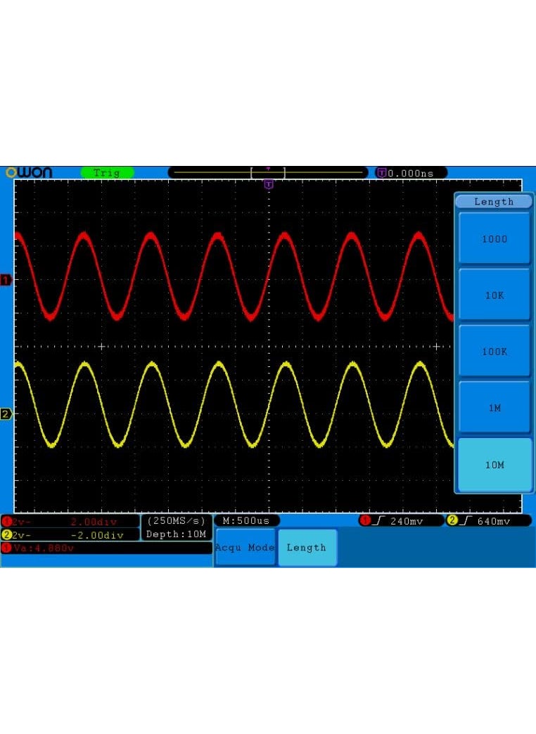 Owon Owon SDS7202 200MHz 1GSs Deep Memory Digital Storage Oscilloscope 21 Channel with VGA and LAN Interface  - Image 5