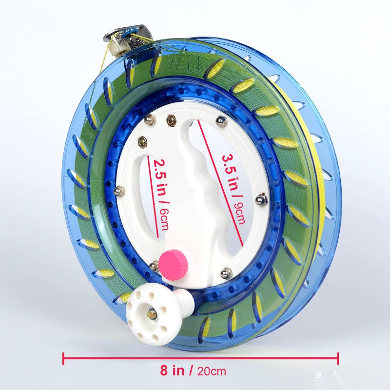 Simxkai Kite String Reel, Kite String Spool,Kite Line Winder, Come with Lock, 8in with1000 Feet Line (Blue) - Image 3