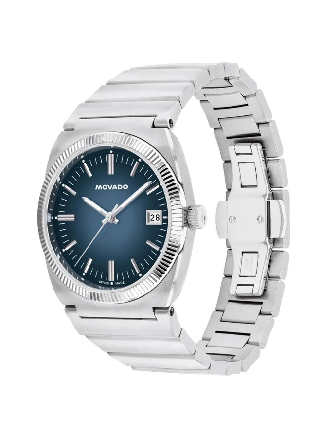 MOVADO BOLD Movado - Heritage Series Ondoplan 36 mm Blue Dial Fluted Bezel - 3650215 - Image 2