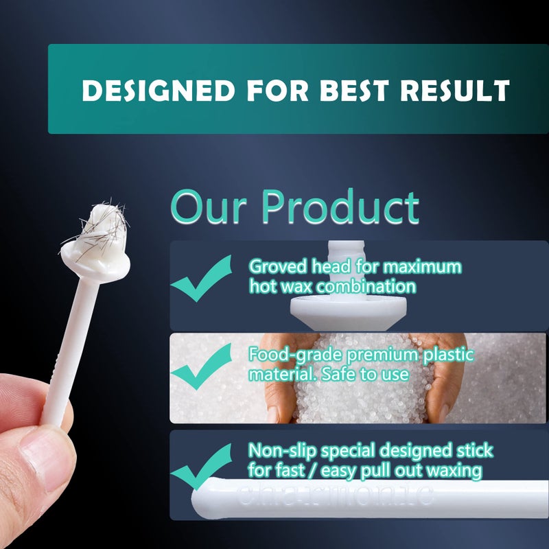 Charmonic 200 Pcs Wax Sticks, Nose Wax Kit Accessories, Waxing Sticks for Nostril Nasal Cleaning, Ear Face Eyebrows Hair Removal for Men Women - Image 4