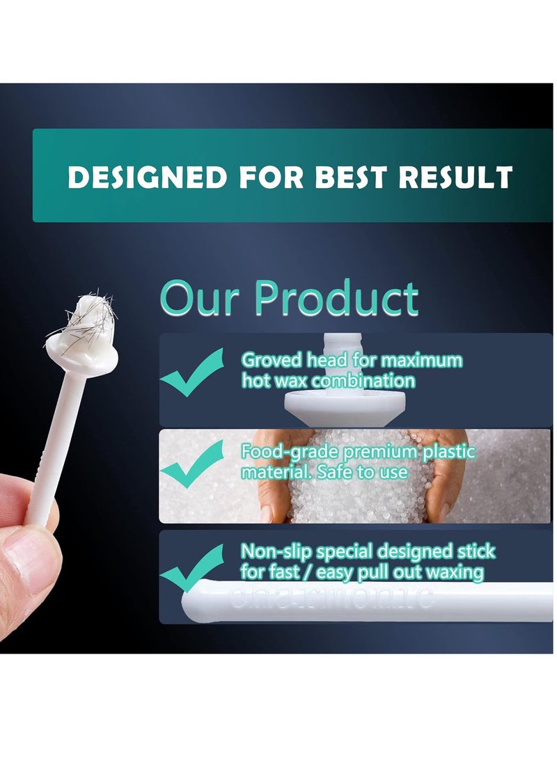 Charmonic 200 Pcs Wax Sticks, Nose Wax Kit Accessories, Waxing Sticks for Nostril Nasal Cleaning, Ear Face Eyebrows Hair Removal for Men Women  - Image 3