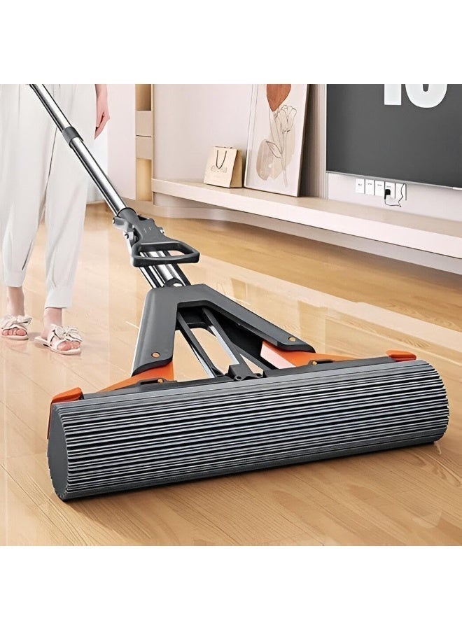 Foam floor mop with a durable, rust-resistant stainless steel handle - Image 3