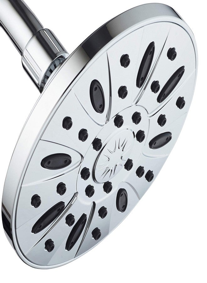 AquaDance Chrome High Pressure 6 inch Luxury Spa Rain Shower Head. Anti-Clog Nozzles, Angle Adjustable, Premium Finish. Trust Premier American Brand from Leading U.S. Showerhead - Image 1