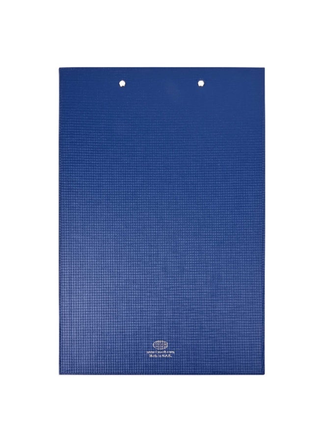 FIS PP Colored Clipboard with 12cm Checkered Wire Clip, Foolscap Size(210x330mm), Dark Blue Color- FSCBPPWCFSDBL - Image 3