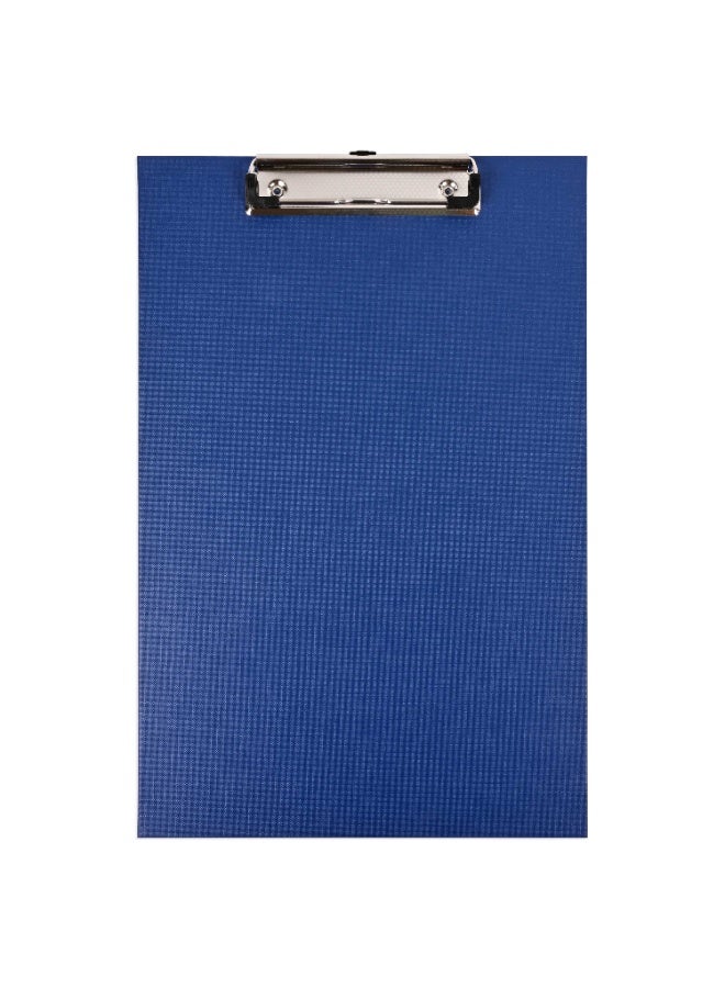 FIS PP Colored Clipboard with 12cm Checkered Wire Clip, Foolscap Size(210x330mm), Dark Blue Color- FSCBPPWCFSDBL - Image 2