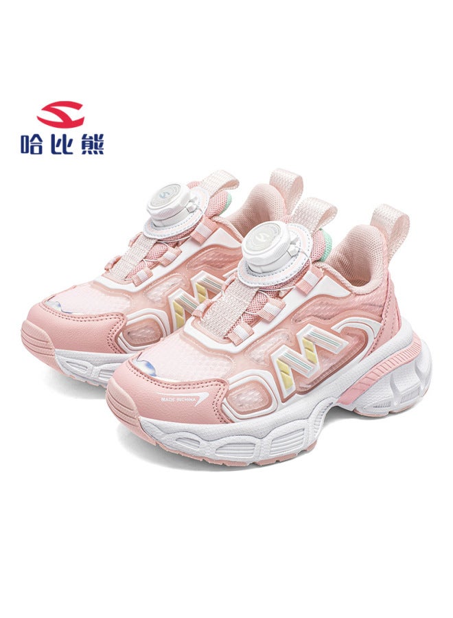 Habi Bear Mesh Spring New Boys Spin Buckle Sneaker Soft Fabric Girls Running Shoes A Generation Of Hair