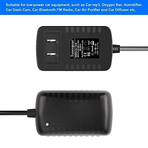Suacopzar AC to DC Converter 12V 24W Car Cigarette Lighter Socket, 100-240V to 12V 2A AC/DC Power Adapter Power Supply Transformer US Plug(NOT for Vacuum Cleaner Air Compressor Air Pump Inflator) - Image 3